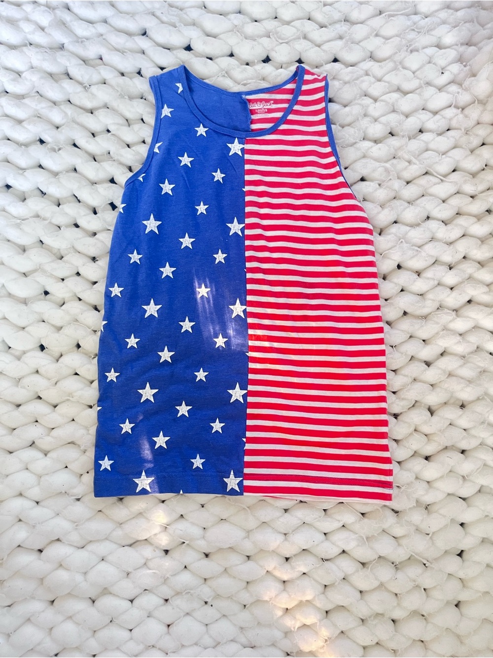 Kids Red & Blue Star Stripe Tank Top